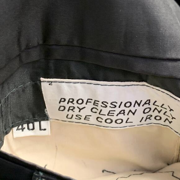 SAKS FIFTH AVENUE Size 40 Long Black Wool Peak Lapel Tuxedo - Picture 7 of 8